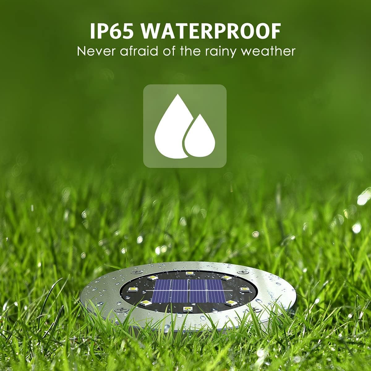 OULONGER Solar Lights Outdoor Waterproof, 12 Pack Solar Ground Lights with Large Capacity Battery, High Efficiency Solar Powered Lights for Outdoor Garden, Patio, Pathway and Yard (Warm Light)