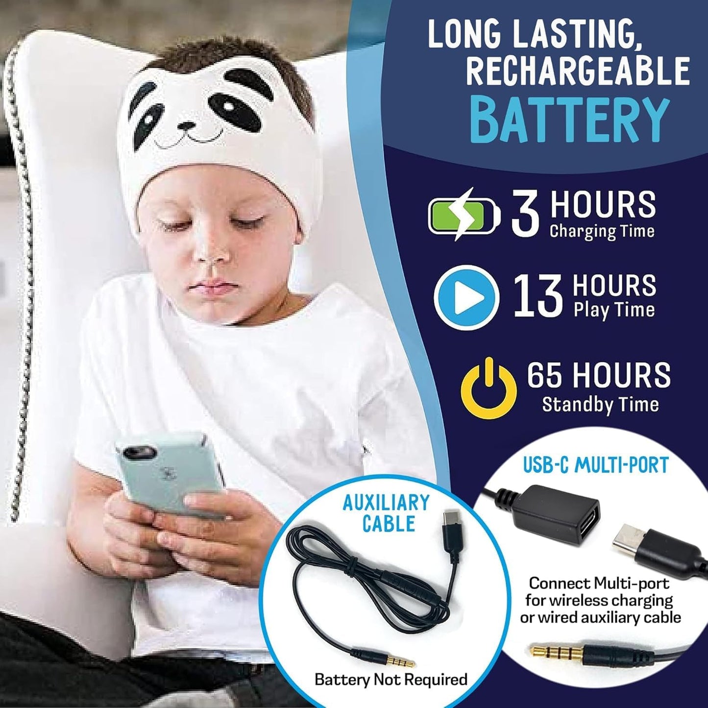 CozyPhones Toddler Headphones Wireless, Kids Bluetooth Earphones, Safe Volume - Wired School Headphones for Kids with 3.5 MM Jack and Travel Bag - Toddler Airplane Accessories for Boys & Girls - Fox