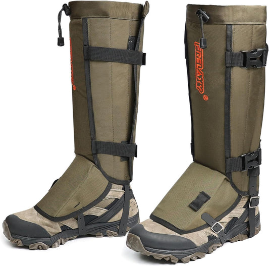 Frelaxy Snake Gaiters, Waterproof Snake Guard Chaps, Snake Bite Protection for Lower Legs, Adjustable Snake Proof Gaiters for Hunting/Outdoor Working, Fit for Men & Women