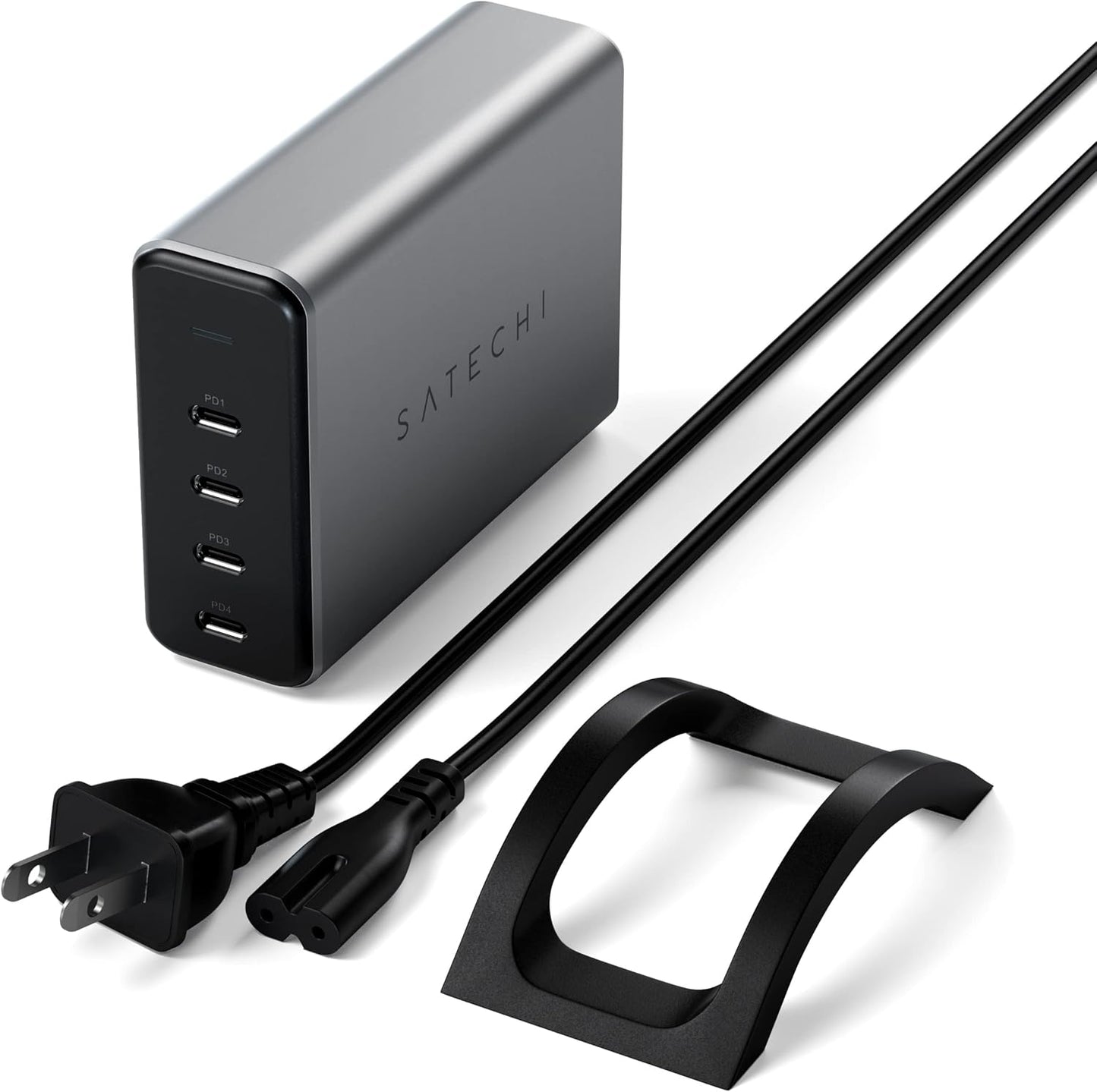 Satechi 165W 4-Port USB-C GaN Charging Station, for Laptops, Tablets | For laptops, tablets, and phones, compatible with MacBook Air/Pro/Neo, iPad Air/Pro, iPhone 17, Galaxy S25, Windows