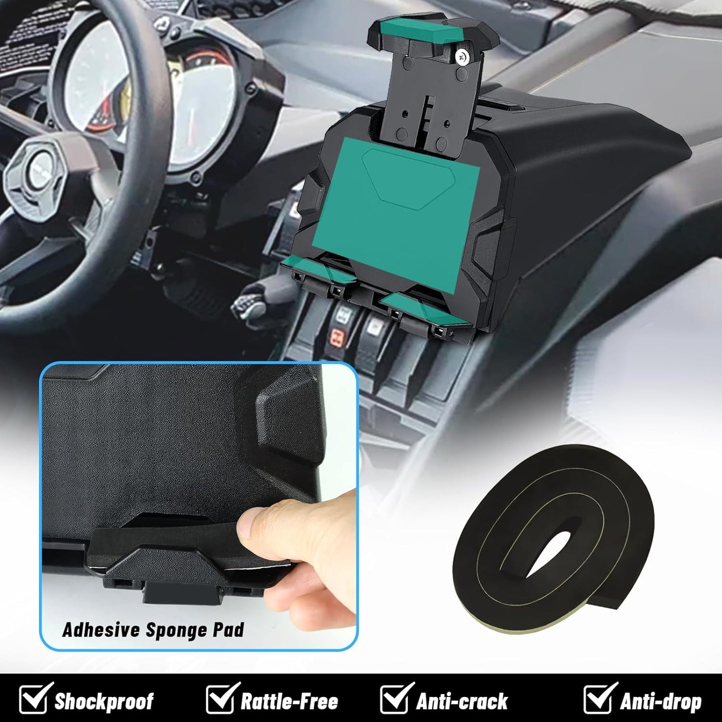 MDPROMCP Maverick X3 Tablet Holder with Storage Box, GPS Mount Compatible with Can Am Maverick X3 2017-2025 UTV Center Console Stable Phone Holder Accessories Replacement for 715002874
