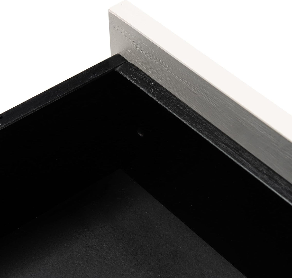 SAFAVIEH Genevieve TV Stand for up to 65" Flatscreen – Black & White Washed Finish, Mid-Century Modern Storage Cabinet, Entertainment Media Console (MED5000B)