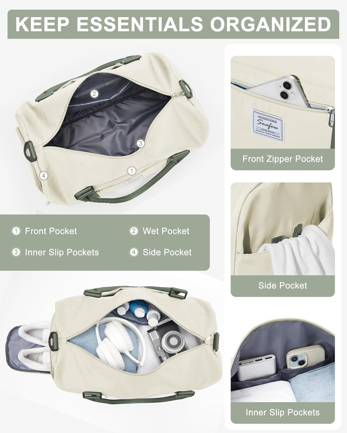 Gym Bag Womens Mens with Shoes Compartment and Wet Pocket Travel Duffel Bag for Women for Plane Sport Gym Tote Bags Swimming Yoga Waterproof Weekend Overnight Carry on Bag Hospital Holdalls
