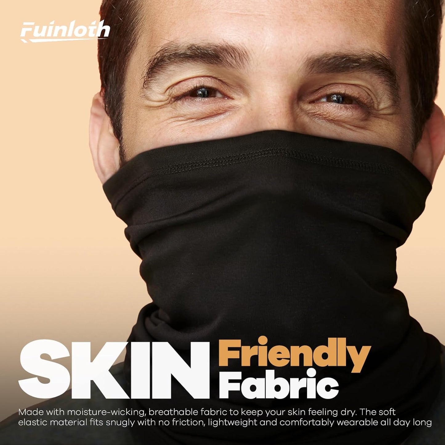 Fuinloth Neck Gaiter, 6 Pack Cooling UV Protection Bandana Face Mask Gator Scarf for Men Women