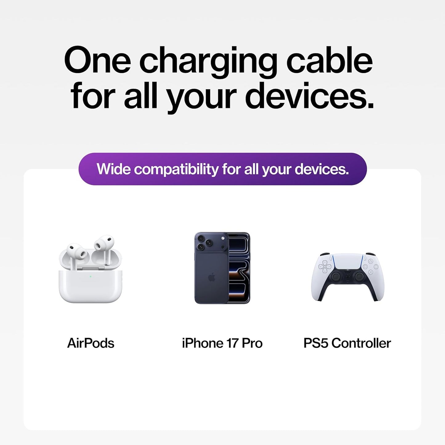 Statik MagStack USB to USB C Cable, A to Type C Charger Fast Charging Phone Charger Cord, On The Go Magnetic Charging Cable for Car, Compatible with iPhone, iPad & Android, 27W 3FT