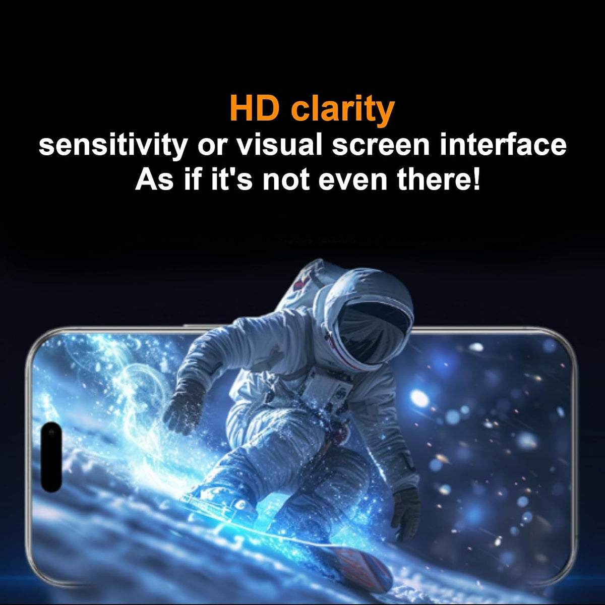 OneFish for iPhone 15 Plus 6.7 inch Tempered Glass Screen Protector 2 Pack Auto Dust-Elimination Easy Installation HD Clear Screen Protector