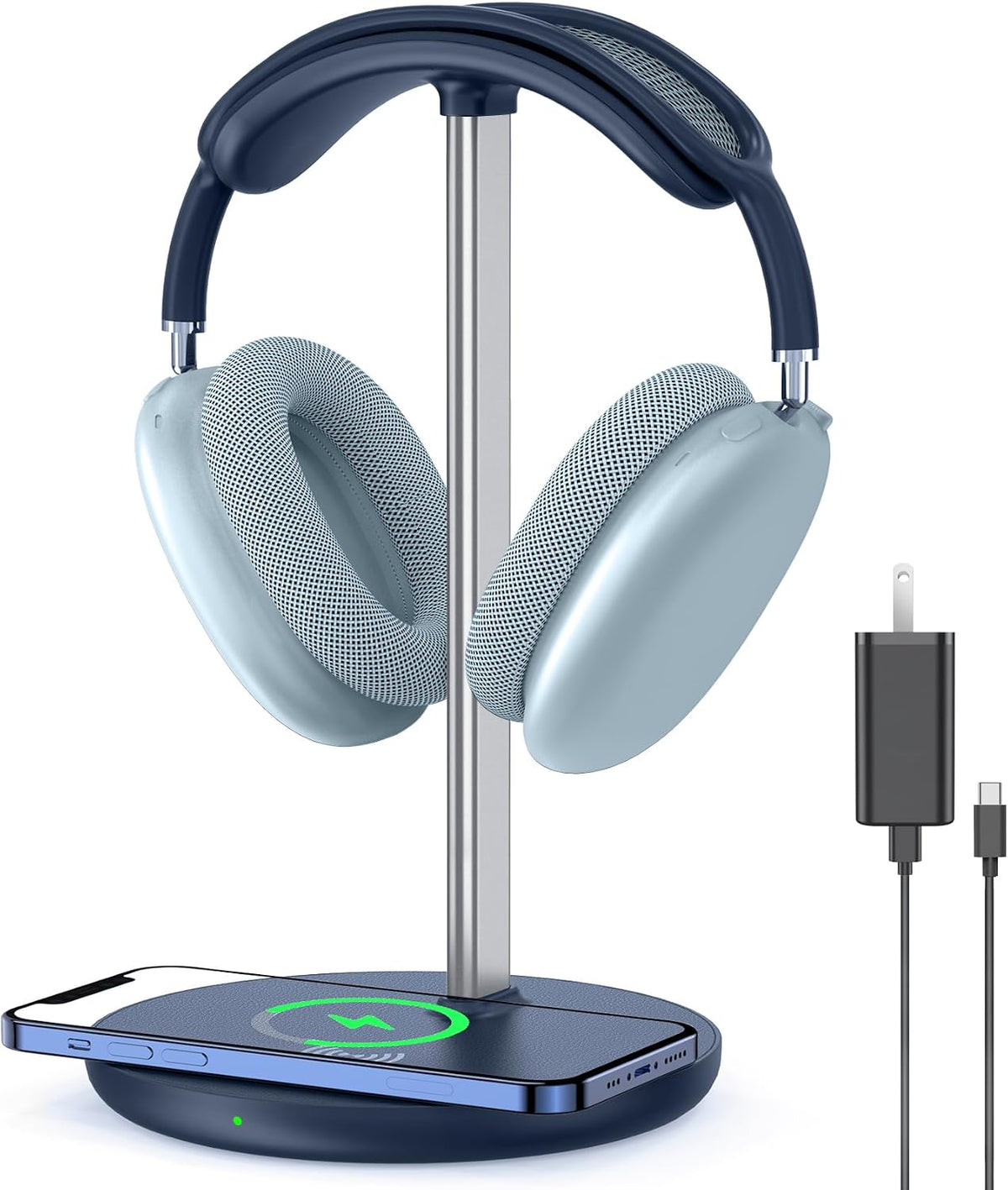 Hiwe Headphone Stand with Wireless Charger, Headset Holder for Desktop