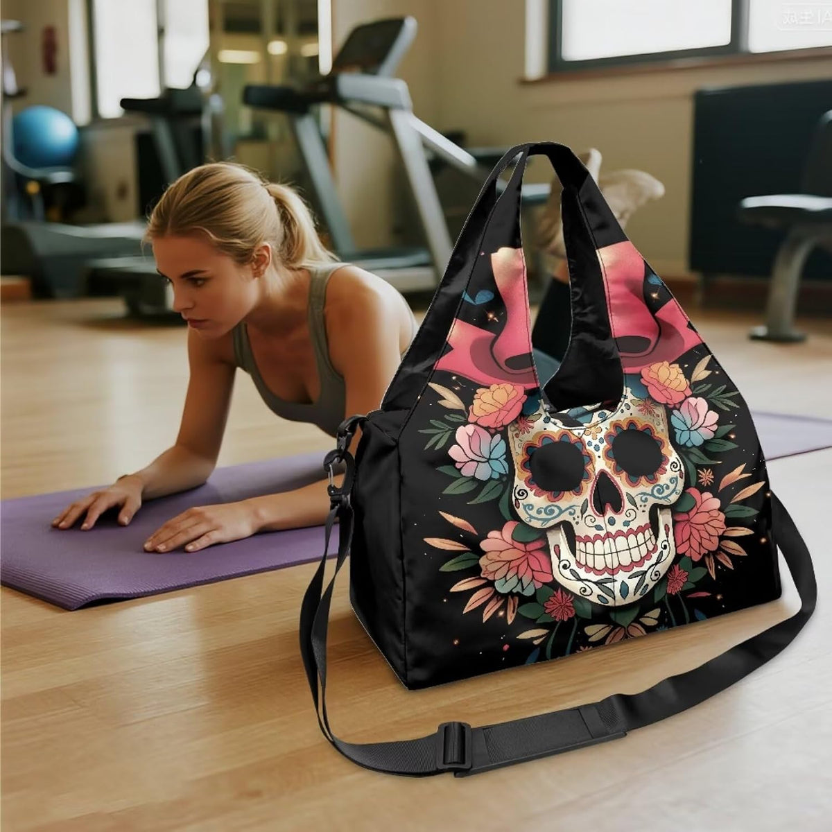 Yoga Mat Bag for Men Women Canvas Yoga Mat Carrier Take In Out Mat Easily for Beach Swim Bags Pool Sports Gym