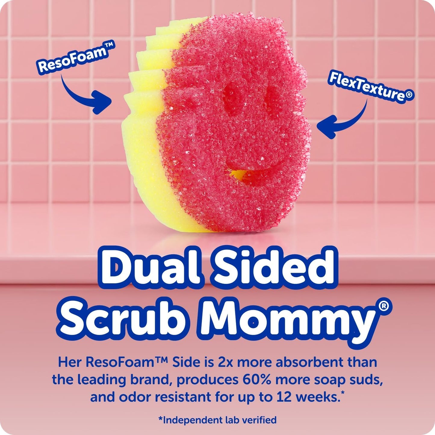 Scrub Mommy Kitchen Sponges - Dual-Sided Dish Sponges for Scrubbing - Non-Scratch Cleaning Sponges for Washing Dishes, Bathroom & Multi-Surface Cleaning - Online Exclusive (3 Count)