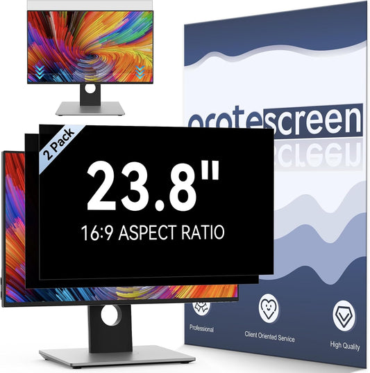 2-Pack 23.8 Inch Computer Privacy Screen Filter for 16:9 Widescreen Monitor