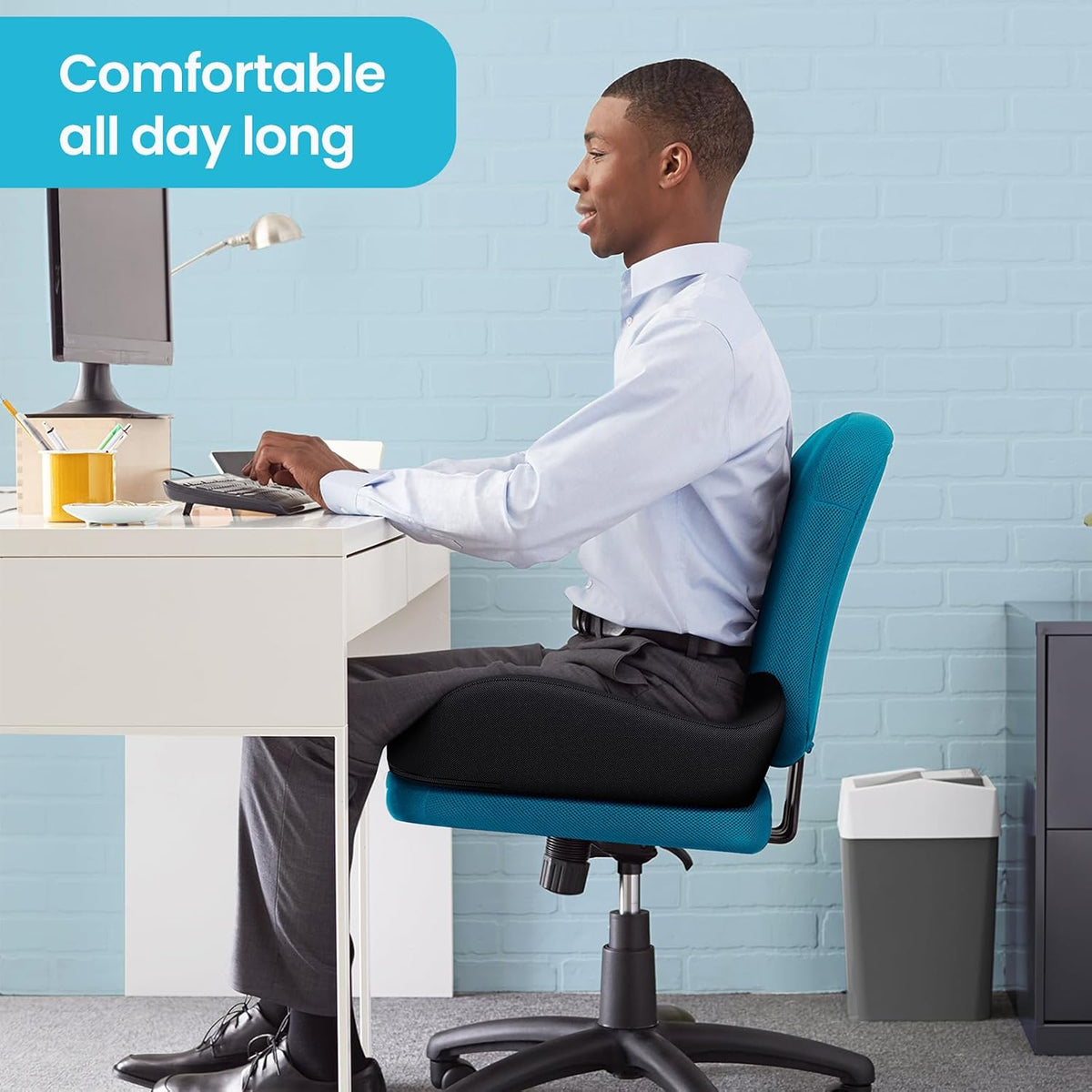 Benazcap Memory Foam Seat Cushion, Ergonomic Office Chair Cushion