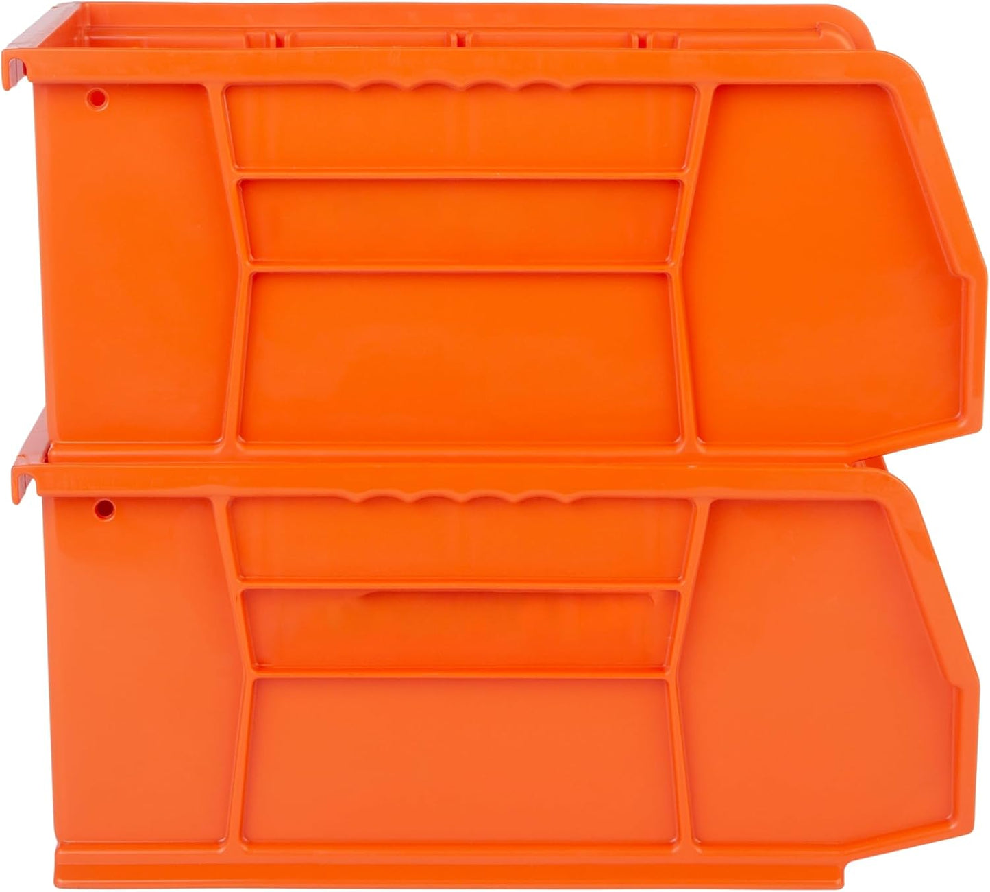 HE HUDSON EXCHANGE 11" x 5.5" x 5" (12 Pack) Plastic Stackable Storage Bin, Orange