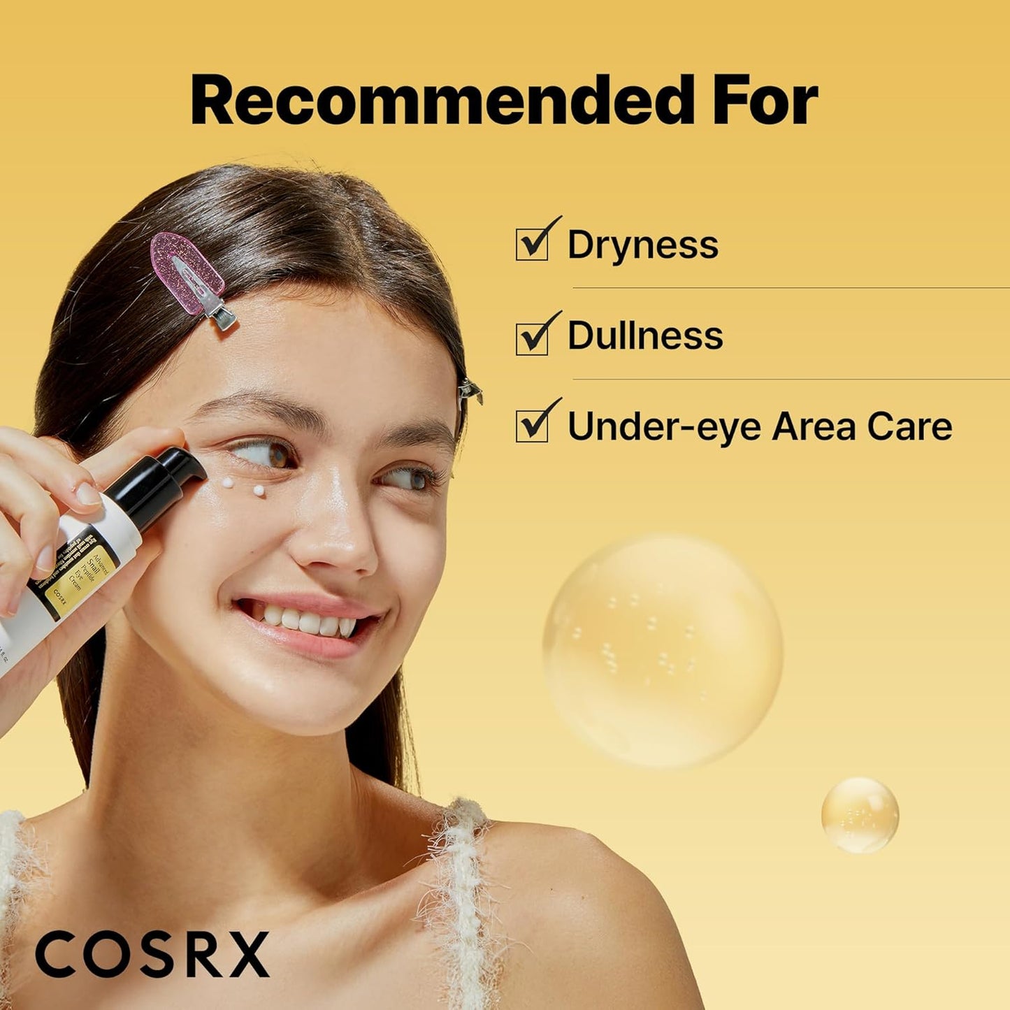 COSRX Snail Mucin Peptide Under Eye Cream, 73.7% Snail Mucin and Niacinamide, Eye Care, Eye Cream Anti Aging, Korean Eye Cream for Dark Circles, Korean Skin Care, 0.84 fl oz