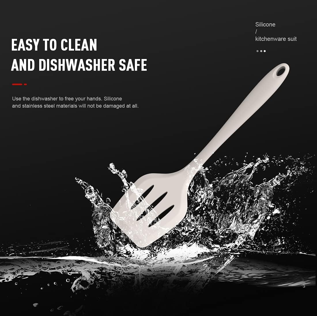 AOTHOD Silicone Cooking Utensils Set - 446°F Heat Resistant Kitchen Utensils,Turner Tongs,Spatula,Spoon,Brush,Whisk,Kitchen Utensil Gadgets Tools Set for Nonstick Cookware,Dishwasher Safe (BPA Free)