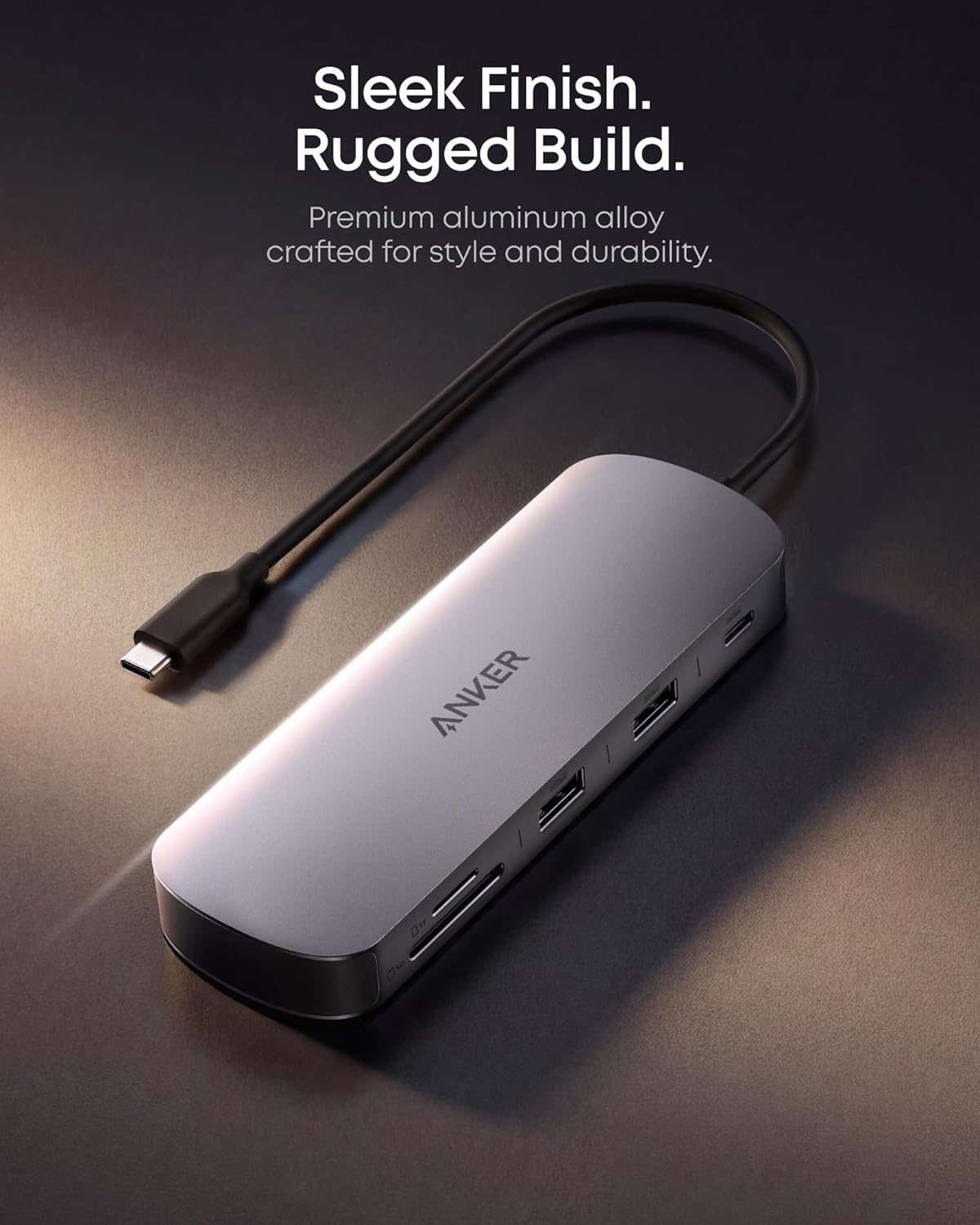 Anker Nano Laptop Docking Station Dual Monitor, 8-in-1 USB C Dock with 4K@60Hz HDMI, 10Gbps 1 USB-C, 2 USB-A, 85W PD, SD/TF Card Reader, for Dell,Lenovo, HP, and Windows Laptops (Charger Not Included)