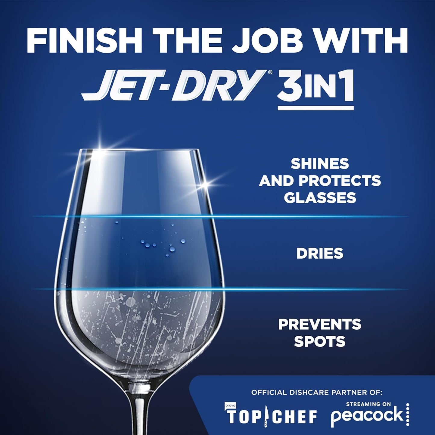 Finish Jet-Dry Dishwasher Rinse Aid, Compatible with Dishwasher Detergent, Prevents Spots & Residues, Dries, Shine & Protects, 32 oz, 315 washes