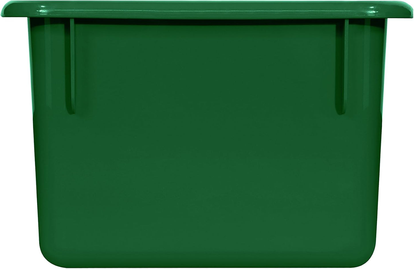 Wood Designs Cubby Storage Bin, Heavy Duty Plastic Containers for Kids Green Cubby Tray Set of 30