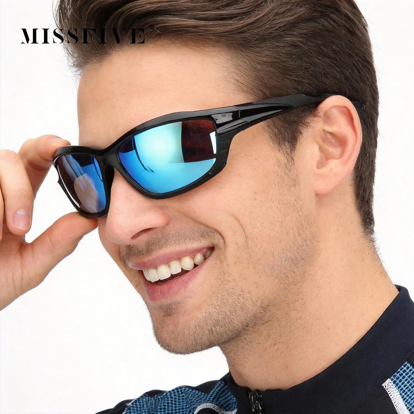 Missfive 2-Pack Mens Go-To Bifocal Sunglasses with Readers Built In, Resilient Temple Comfort-Fit Sport Wrap Around Frame & UV400 Protection, Driving & Reading Glasses for Outdoor +2.5