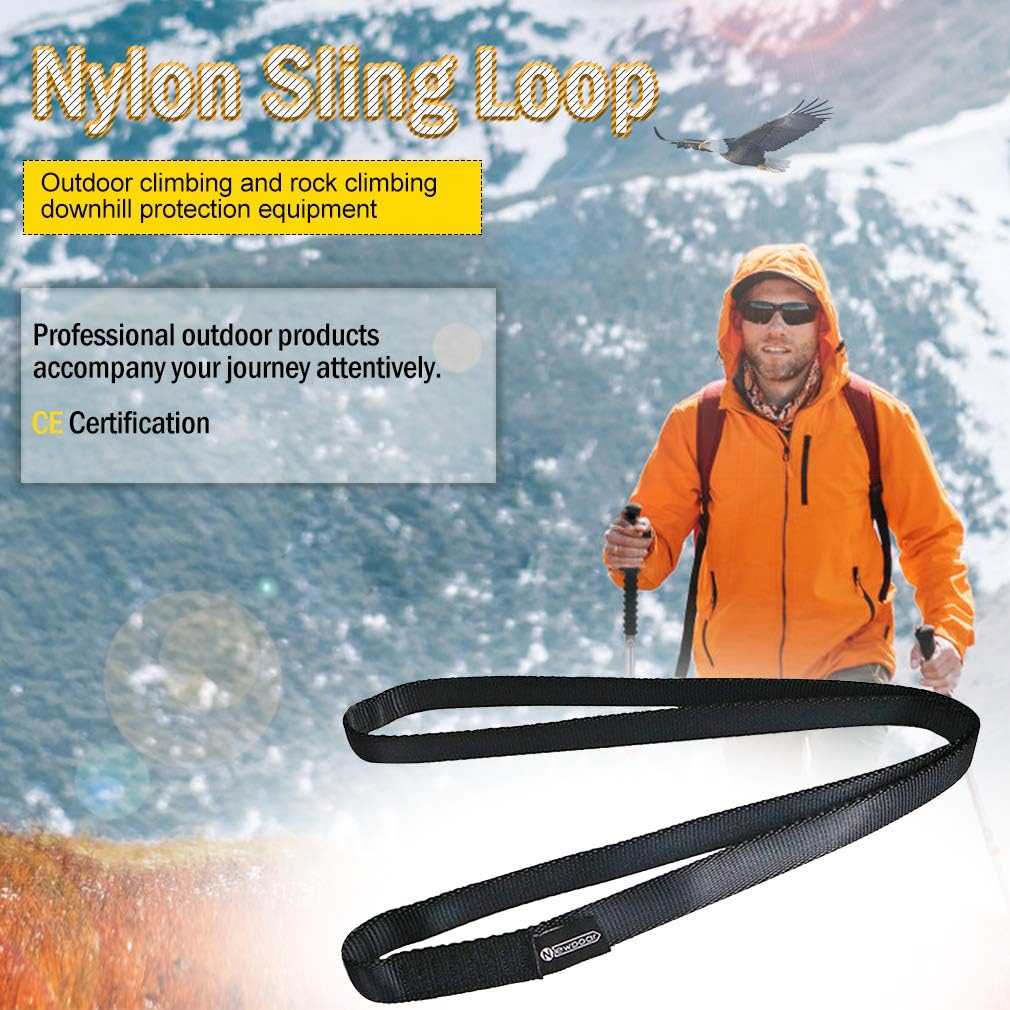 NewDoar 16mm Climbing Sling UIAA CE Certified,23KN EN566 Certified,Climbing Utility Cord Rock Climbing,Creating Anchors System,Rappelling Gear,Perfect for Tree Work