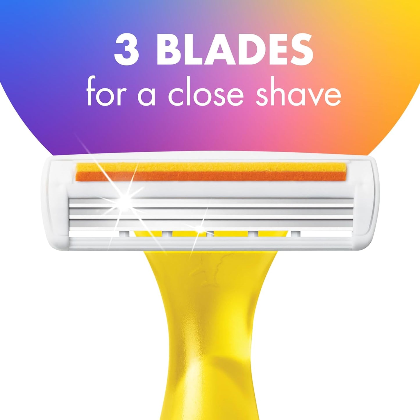 BIC Soleil 3 Colors Women's Disposable 3-Blade Razors, Aloe Vera Strip, College Dorm Room Essential, Shower Caddy and Toiletry Bag Ready, 14-Pack
