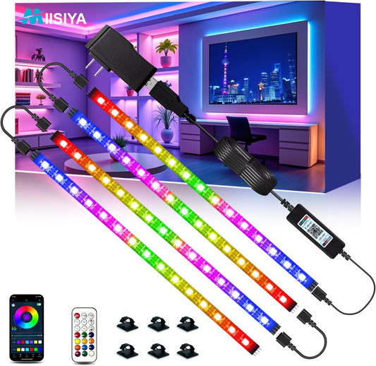 Small LED Strip Lights for Bookshelves,RGBIC Shelves & TV Backlight
