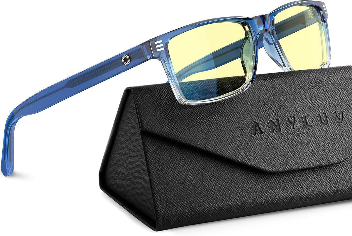 ANYLUV Blue Light Glasses for Sleep, 99.9% Blue Green Light Blocking with Red Lens, Blue Light Glasses