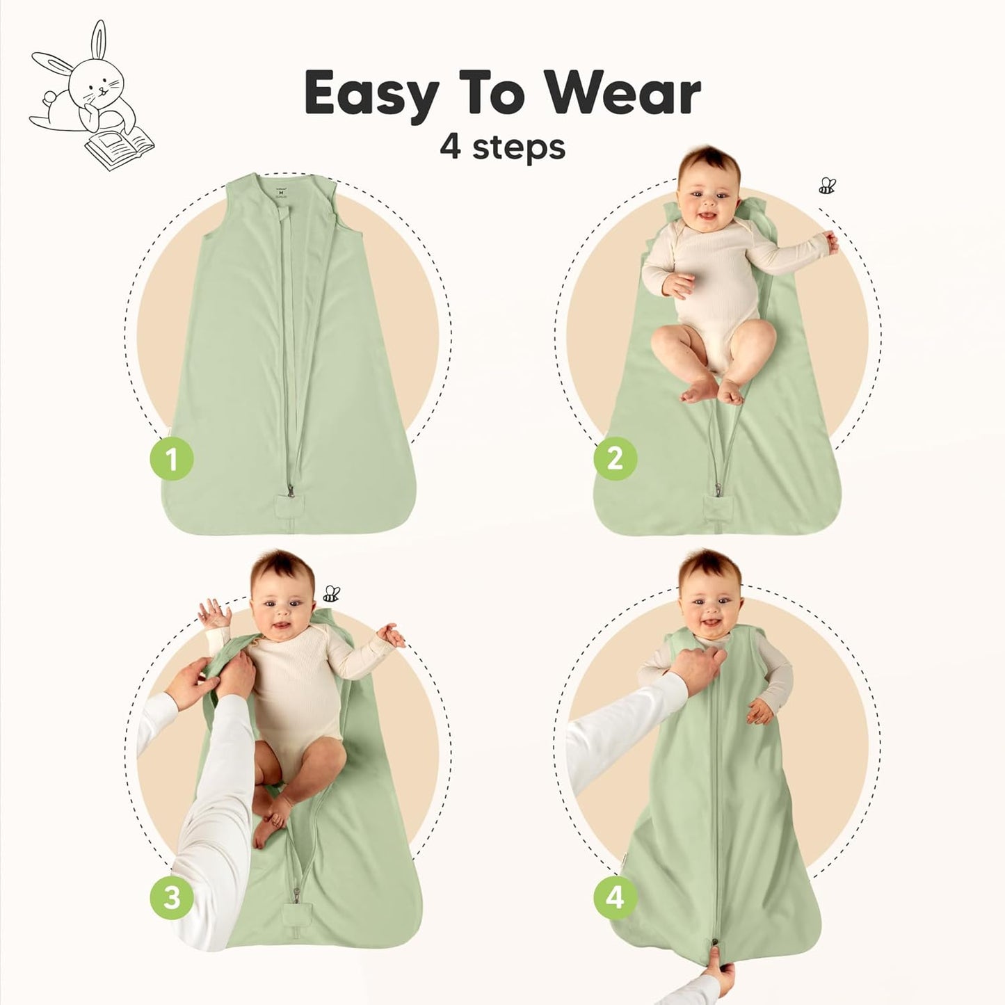 2-Pack Baby Sleep Sacks, Zipper Wearable Blanket - 0.5TOG Organic Cotton,Lightweight,Soft Cozy Toddler Sleeping Sack 6-12 months, Easy to Wear Large Newborn Transition Swaddles Sleepsacks(Roarsome, M)