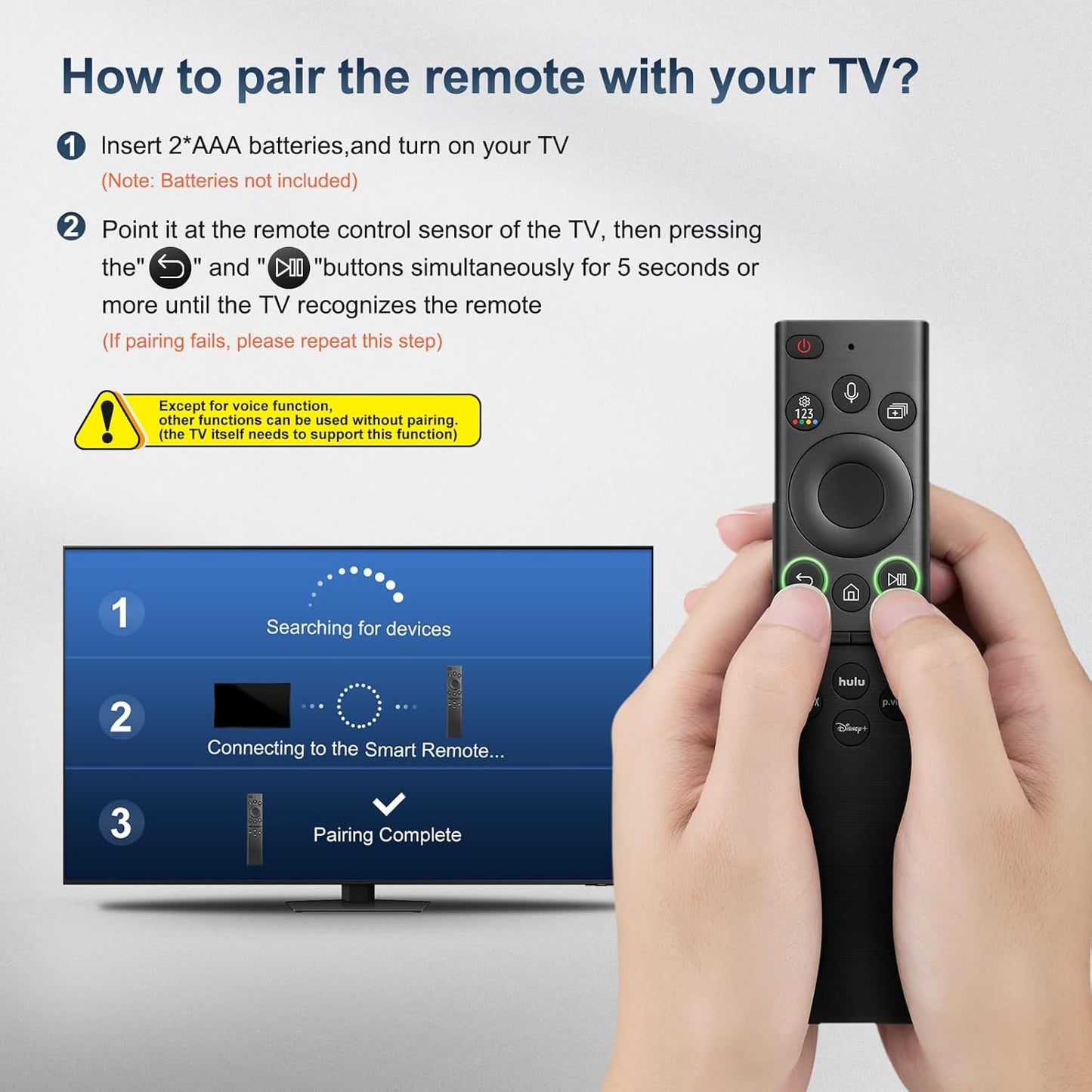 for Samsung-Smart-TV-Remote-Control-Replacement,Universal Remote for 2019 2026 Samsung Frame Curved Crystal Smart TVs, with Voice Control