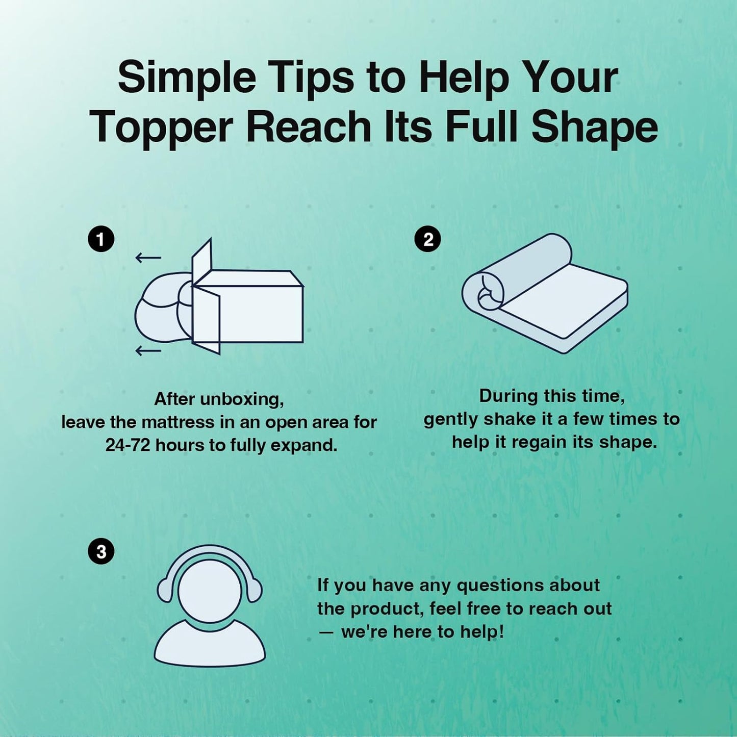 Novilla Twin Memory Foam Mattress Topper 3 Inch, Cooling Gel Infused, Ventilated Pressure Relief Pad, Medium Comfort for Sofa, RV, Camper, Dorm Room