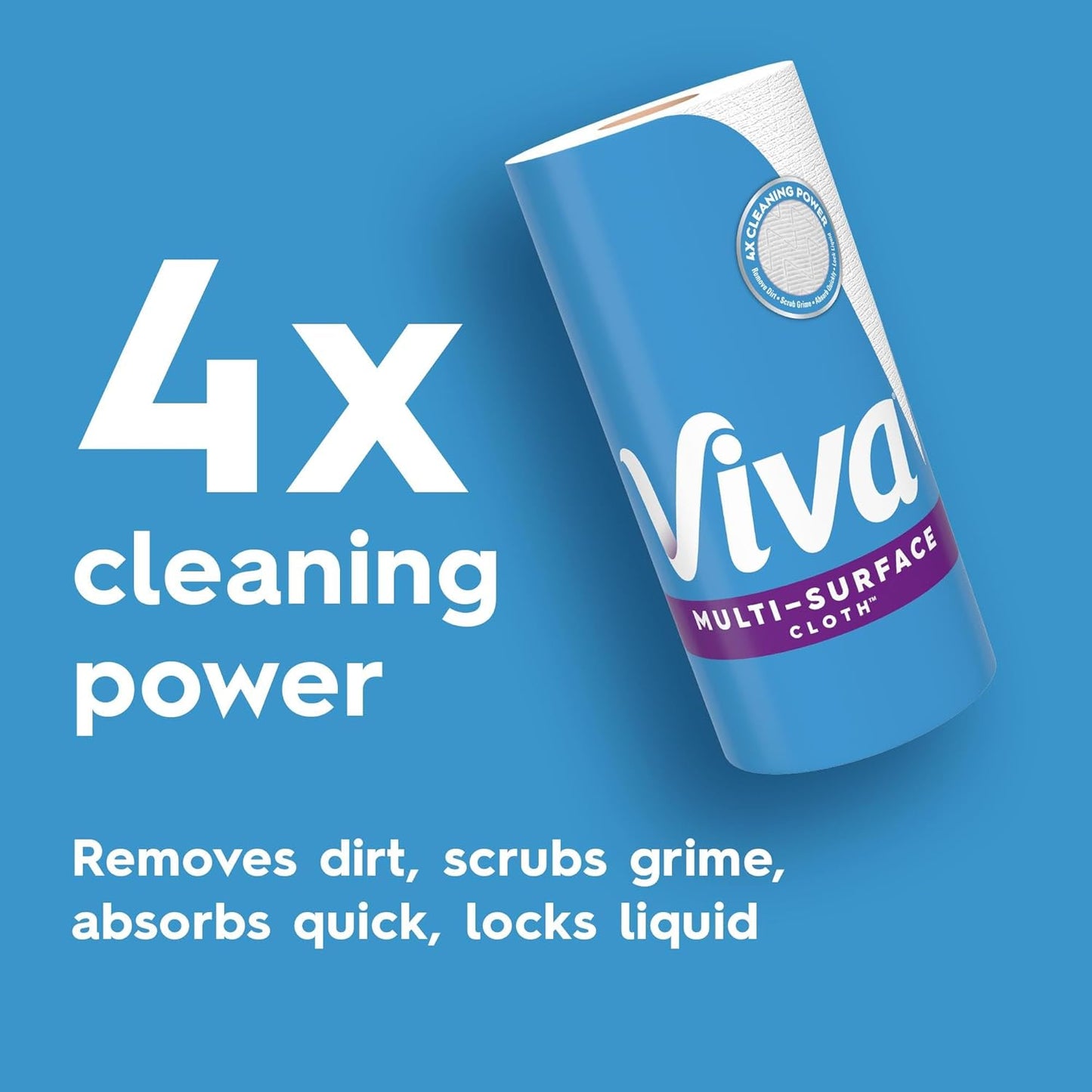 Viva Multi-Surface Cloth Paper Towels, Choose-A-Sheet Size, 12 Super Rolls, 81 Sheets per Roll (Packaging May Vary)