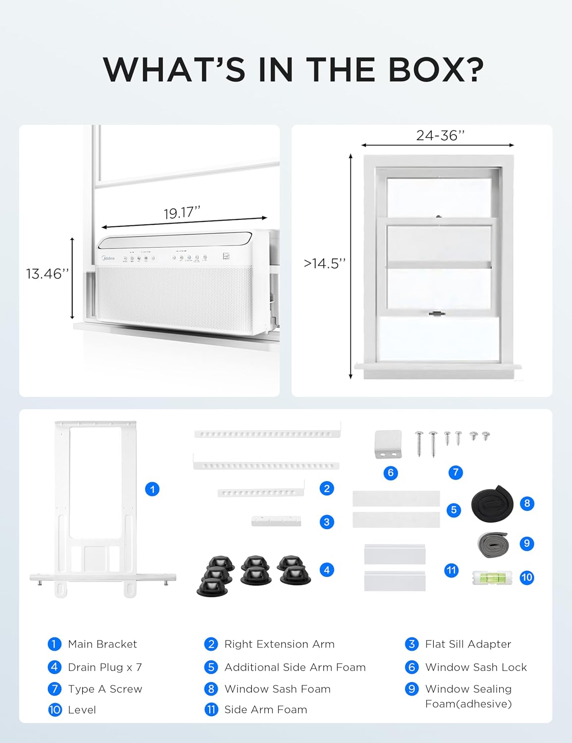 Midea 12,000 BTU U Shaped Smart Inverter Window Air Conditioner - Cools 550 Sq Ft, Ultra Quiet with Open Window Operation - Alexa/Google Assistant Compatible, 37% Energy Savings, Remote (2026 Edition)