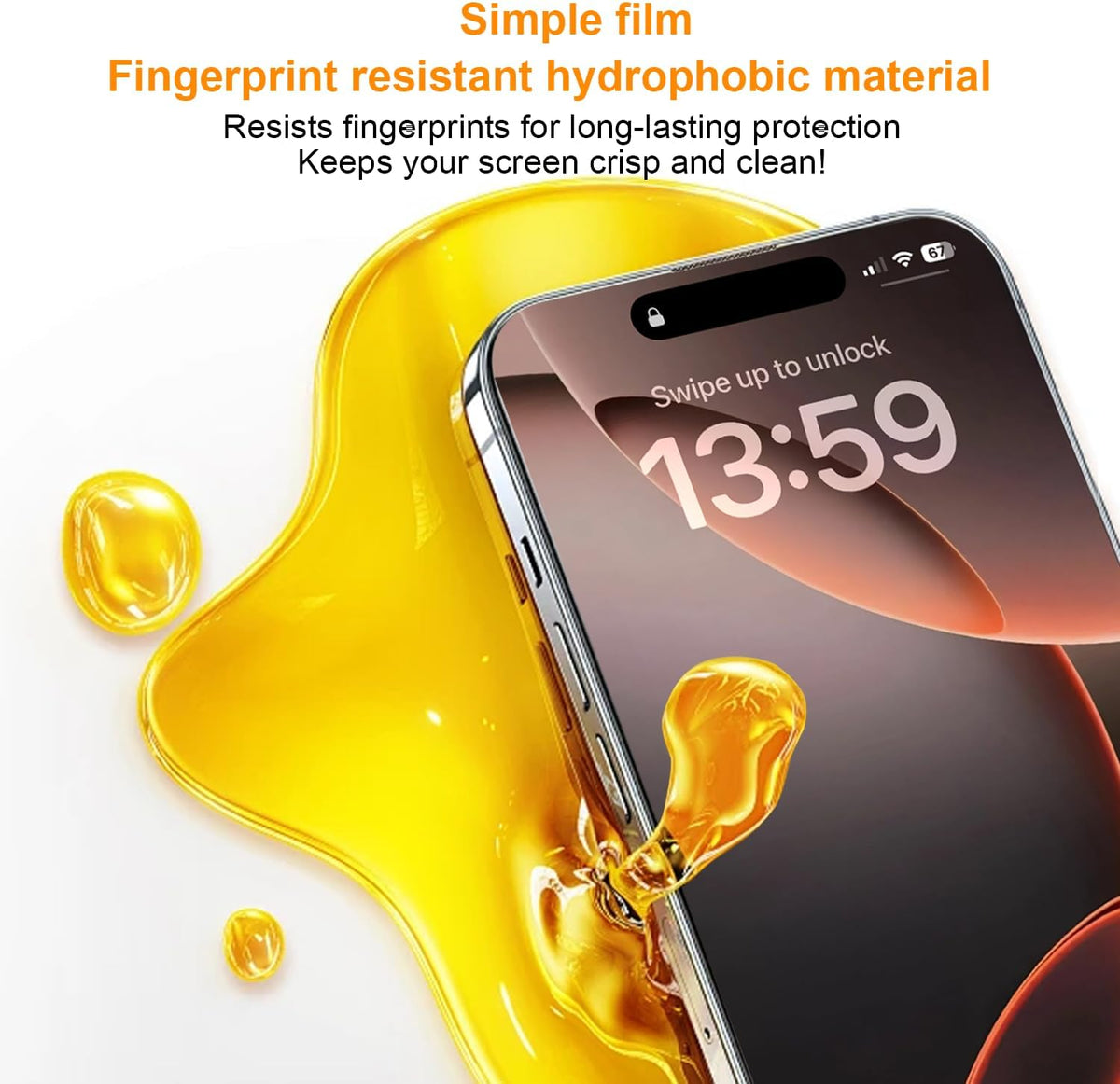 OneFish Privacy Screen Protector for iPhone 16 Plus, Full Edge Coverage 6.7" 16 Plus,Scratch Resistant, Bubble Free, Easy Installation, Auto Dust-Elimination, 2 Pack