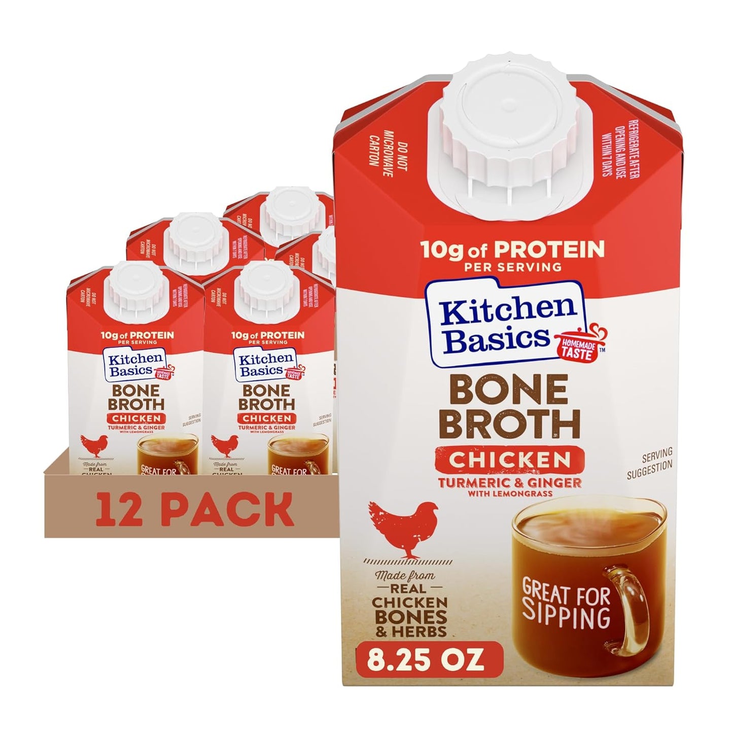 Kitchen Basics Original Chicken Bone Broth, 8.25 oz (Pack of 12)