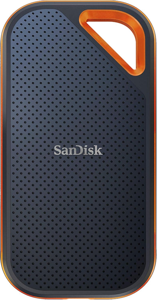 SANDISK 4TB Extreme PRO Portable SSD - Up to 2000MB/s - USB-C, USB 3.2 Gen 2x2, IP65 Water and Dust Resistance, Updated Firmware - External Solid State Drive - SDSSDE81-4T00-G25,Black