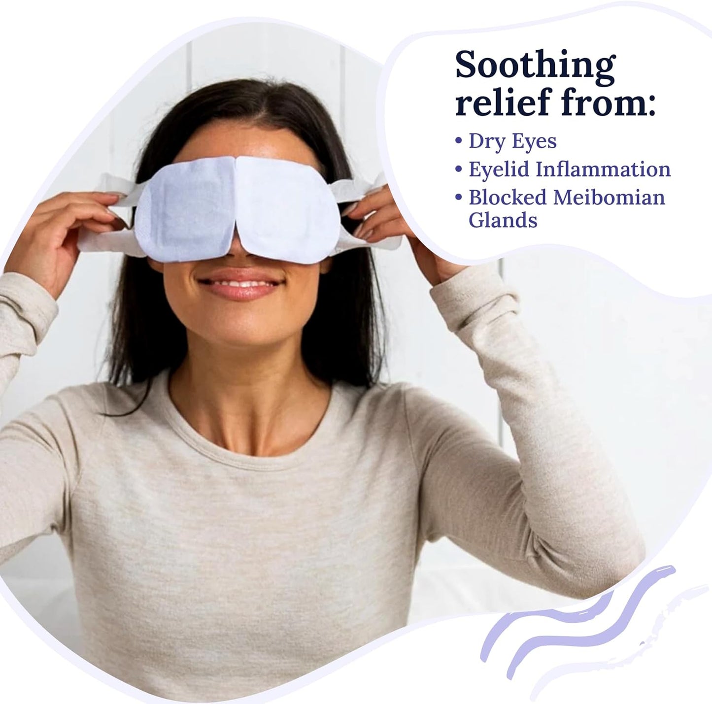 CorneaCare Rest: Self Heating Warm Compress for Dry Eyes | Heated Eye Mask for Fast Relief | Steam Mask for Stye Treatment | No Microwave or Washcloth Needed | Travel Ready Warm Compress | 30 Count