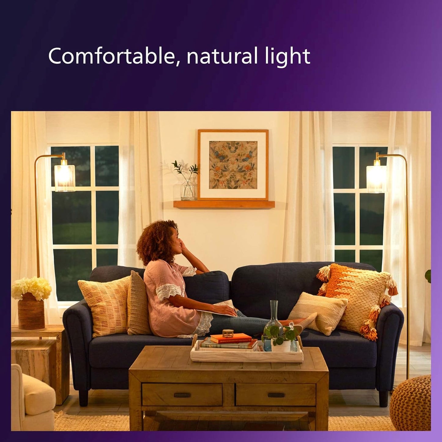 PHILIPS LED 60W A19 4-Pack Ultra Definition Soft White LED Light Bulbs (2700K) 800 Lumen (8W = 60W) Dimmable Clear Flicker-Free Light Bulbs