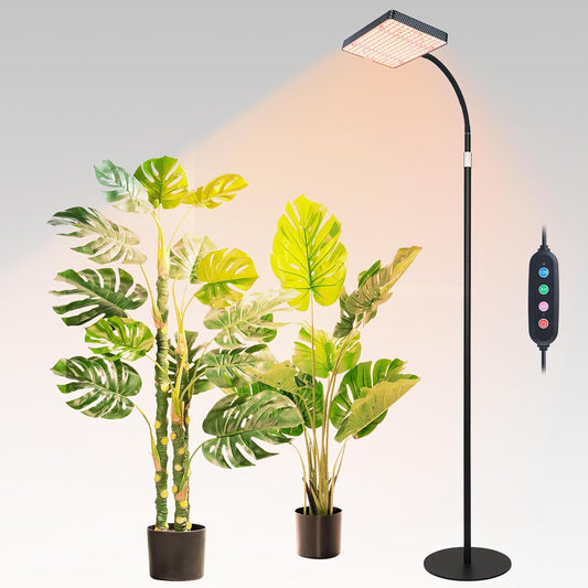 FECiDA Floor Lamp Grow Light with Stable Round Base for Tall Indoor Plants