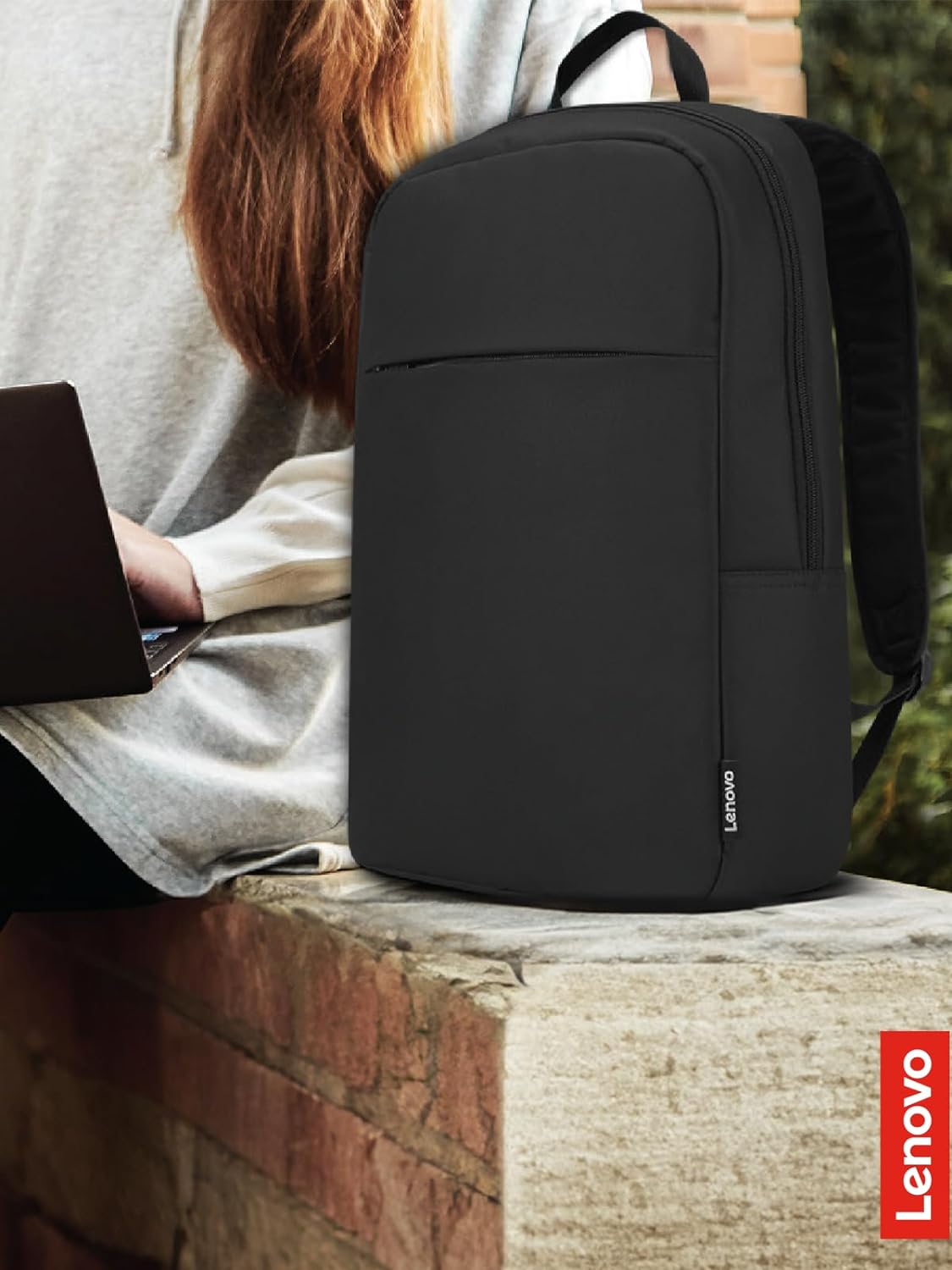 Lenovo Laptop Backpack B215 for Computers Up to 15.6-Inch – Multi Compartment Water Repellant Bag for Travel, Professional Use, College, Work - Black (Large)