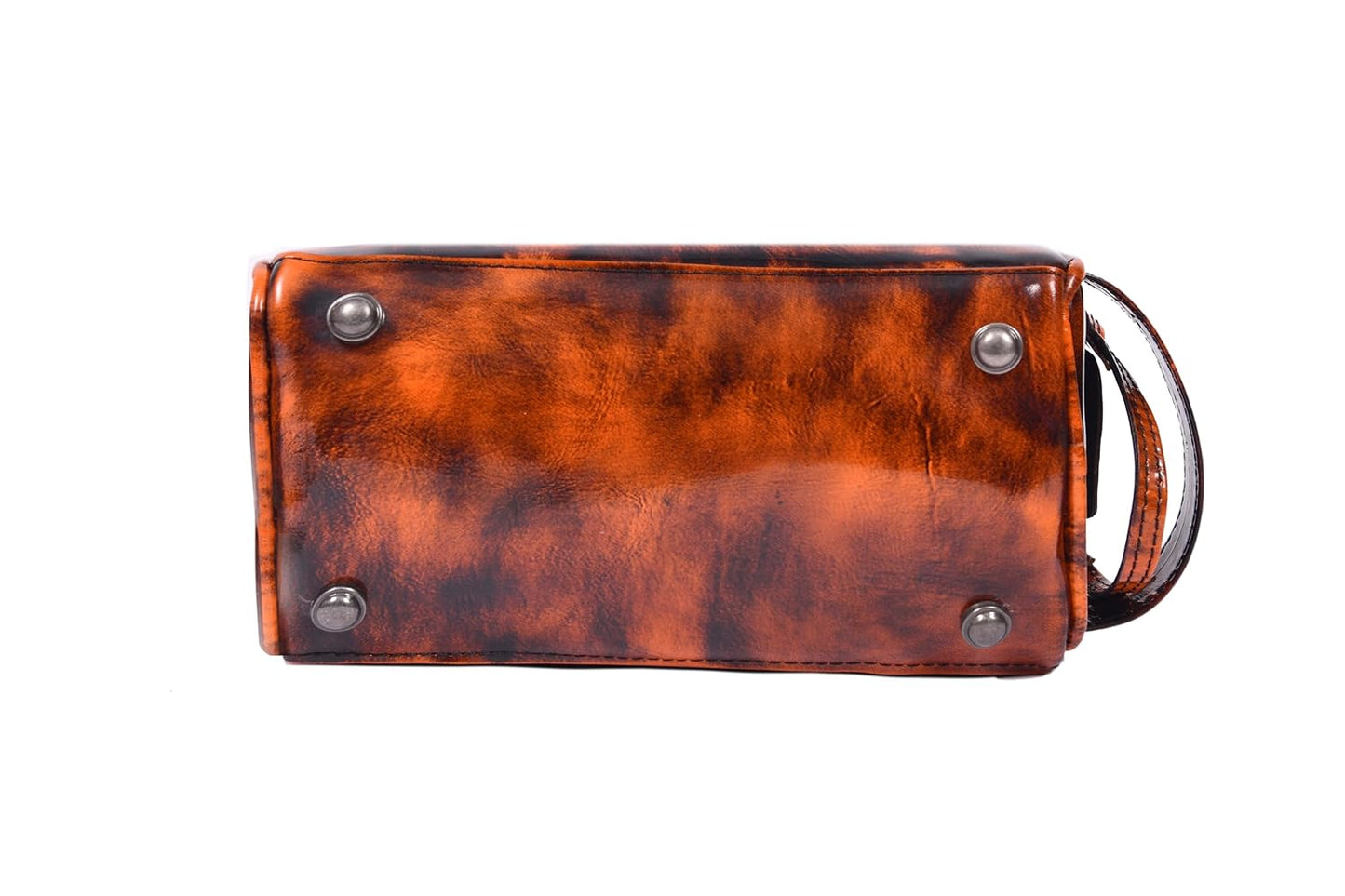 10" Premium Leather Toiletry Travel Pouch With Waterproof Lining | King-Size Handcrafted Vintage Dopp kit By Aaron Leather Goods (Canary Brown)
