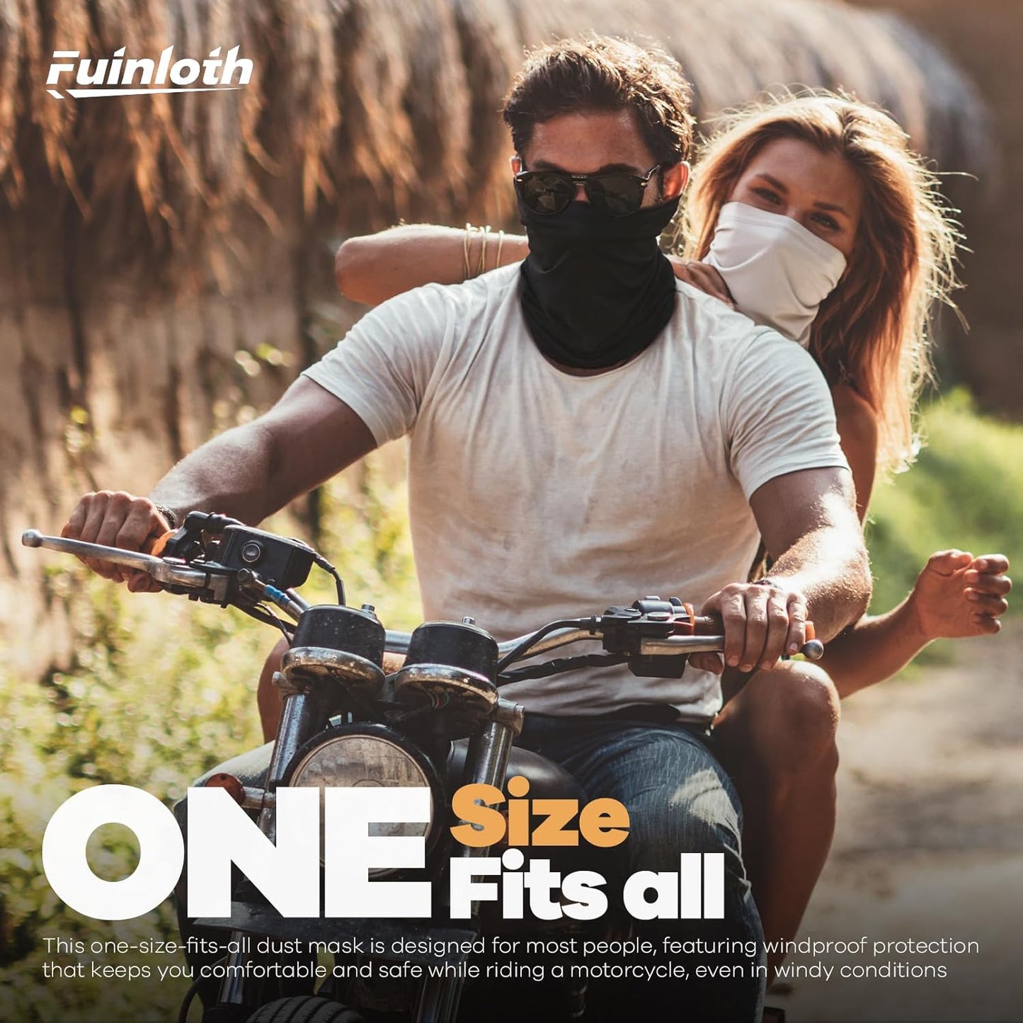Fuinloth Neck Gaiter, 6 Pack Cooling UV Protection Bandana Face Mask Gator Scarf for Men Women