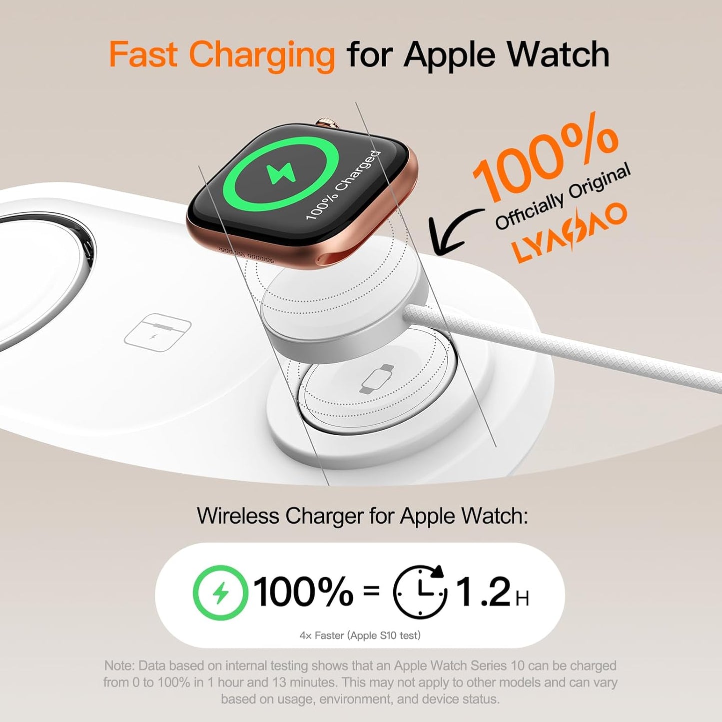 15W • Metals • Travel Ready,Magnetic 3 in 1 Wireless Charging Station,for iPhone17-12,Fast 5W Charger for Apple Watch AirPods,Foldable Stand MagSafe Charger Dock for Nightstand Desk Travel