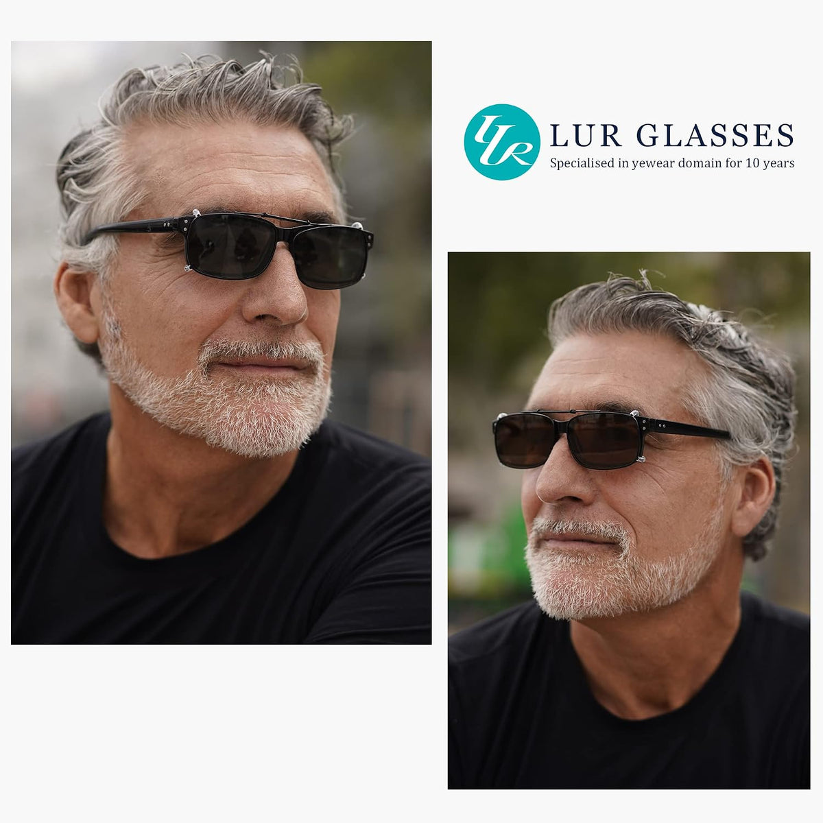 Easy clip Spring Polarized Clip On Sunglasses