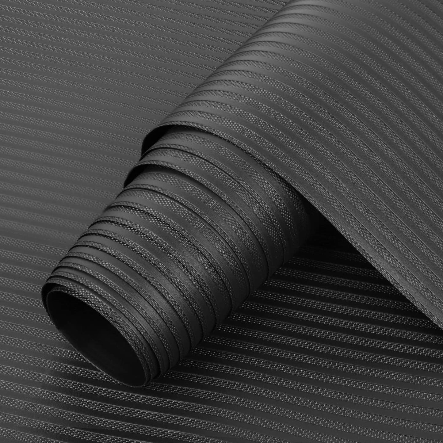 Shelf Drawer Liner for Kitchen Cabinets, Durable Pantry Shelving Liners for Tool Box Closet Refrigerator Non Stick Waterproof Plastic Cabinet Protector Liners Mat Washable, Black 11.8 x 236.2 inches