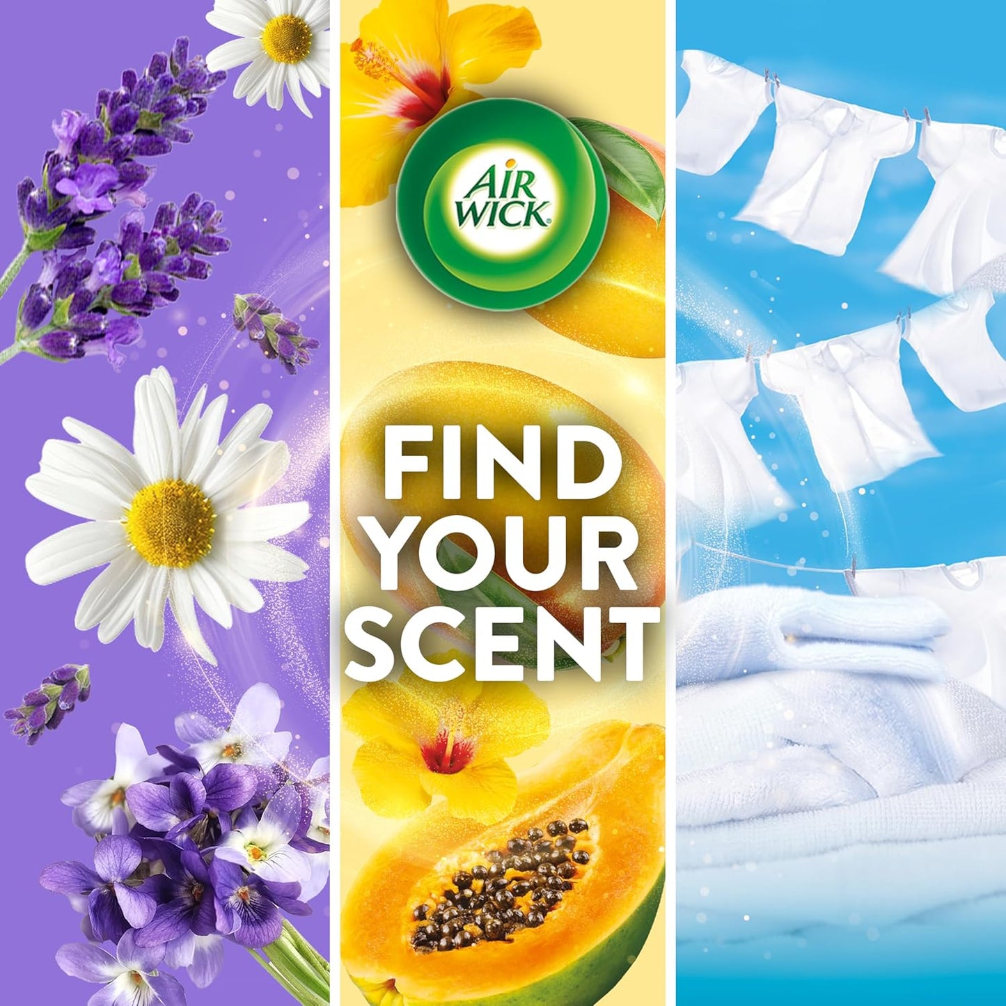 Air Wick Plug-In Scented Oil Refills, 10 Count, Lavender & Chamomile, Air Freshener, Essential Oils, Eco Friendly