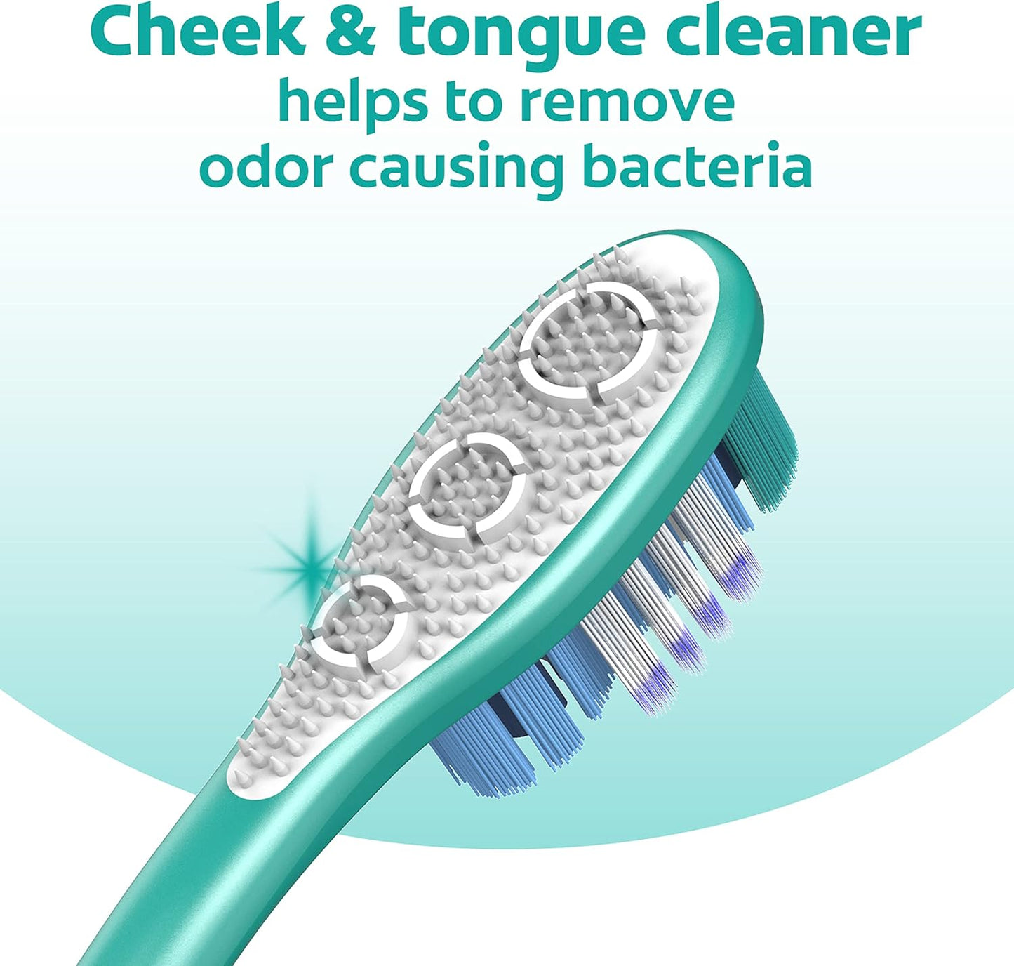 Colgate 360 Deep Clean Soft Toothbrush for 4 in 1 Bacterial Removal, Features Floss Tip Bristles and Tongue Cleaner, 4 Count