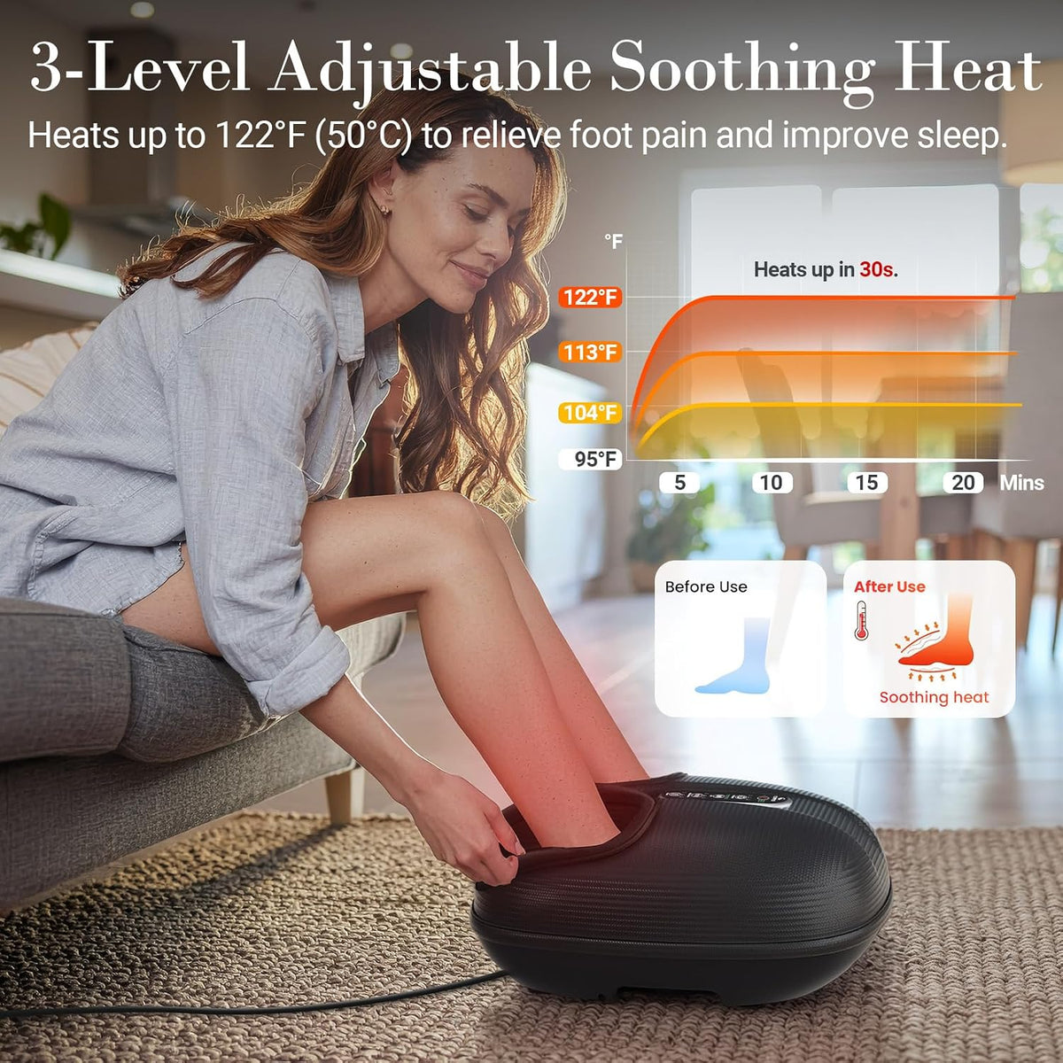 CuPiLo Foot Massager with Heat for Plantar Fasciitis, FSA Eligible HSA