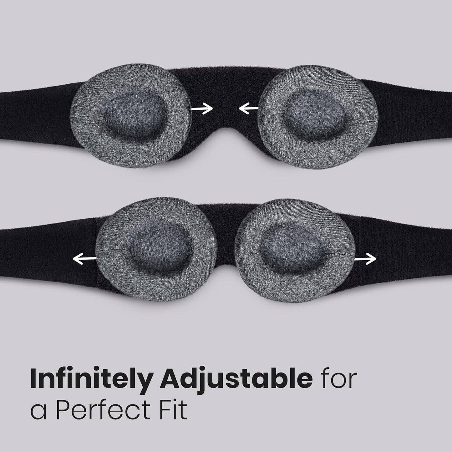 Manta Original Sleep Mask - Maximum Blackout Sleep Mask for Deep Sleep, Adjustable with Detachable Eye Cups, Zero Eye Pressure for Back & Belly Sleepers, Ideal for Travel, Shift Work & Daytime Sleep