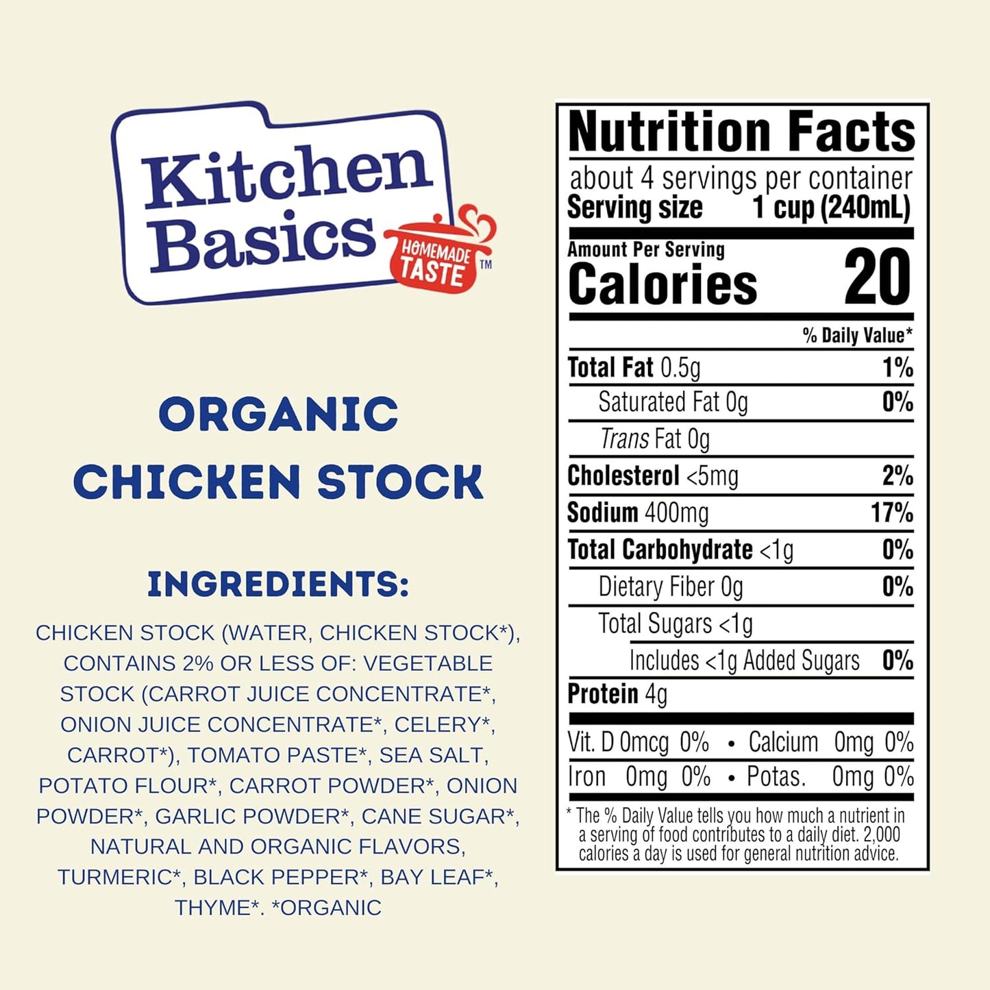 Kitchen Basics Organic Free Range Chicken Stock, 32 oz (Pack of 12) | No Artificial Flavors and Gluten Free |