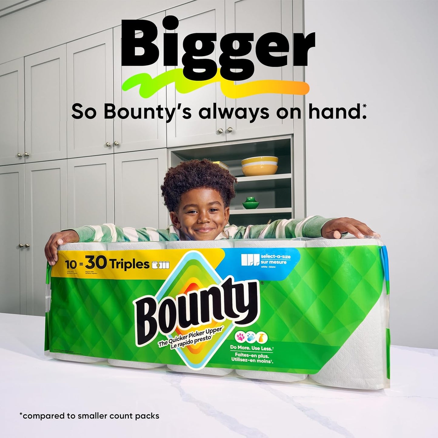 Bounty Select-A-Size Paper Towels, White, 8 Triple Rolls = 24 Regular Roll