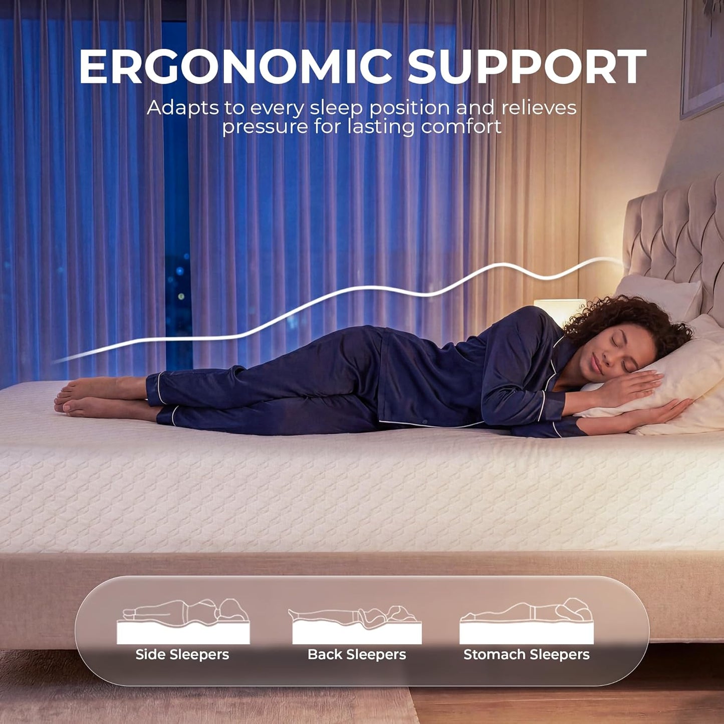 Neo Sleep 8 Inch Full Cooling Gel Memory Foam Mattress, Medium Feel Comfort & Support with Pressure Relief, Breathable Memory Foam, CertiPUR-US Certified, Mattress in a Box (Full, 8 in)